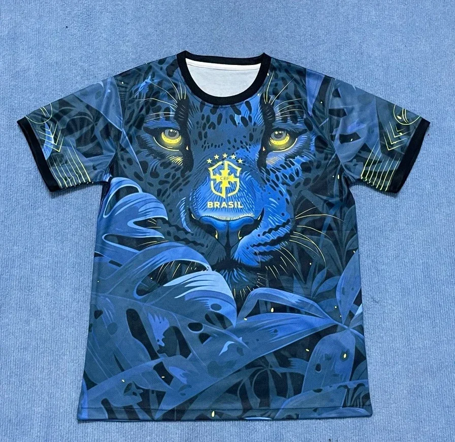 

Новый популярный бразильский футбольный трикотаж 2025 года, мужской трикотаж, специальное издание, Иисус издание, быстросохнущий спортивный нейтральный топ