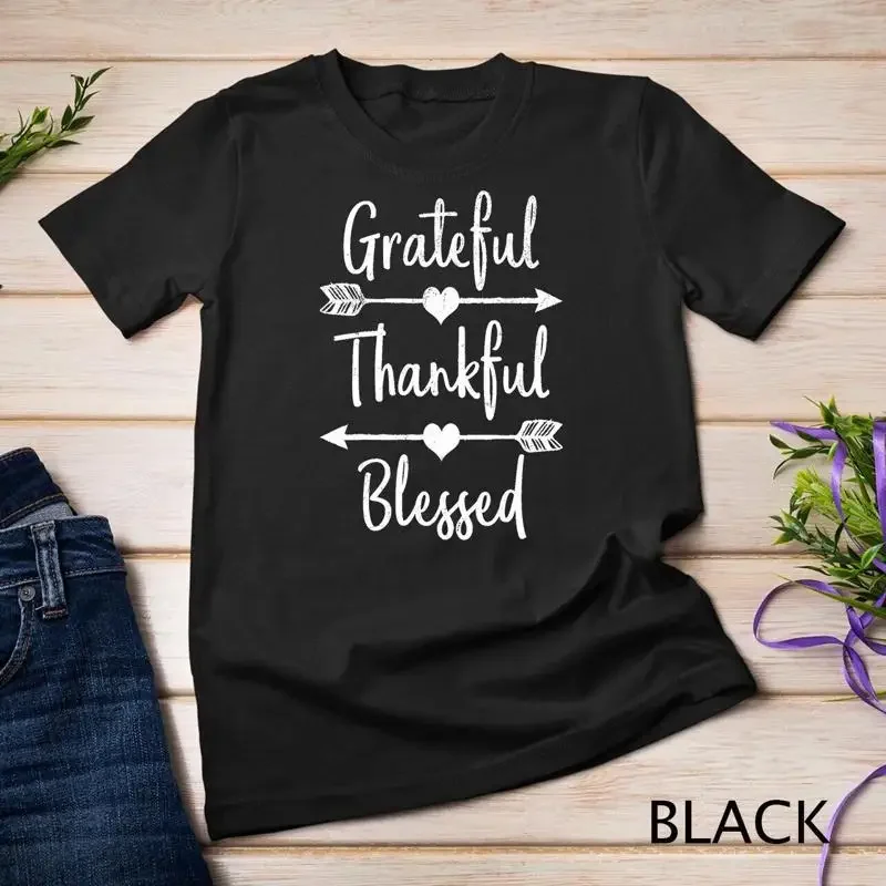 Arrow Grateful Thankful Blessed Shirt Thanksgiving Unisex T shirt