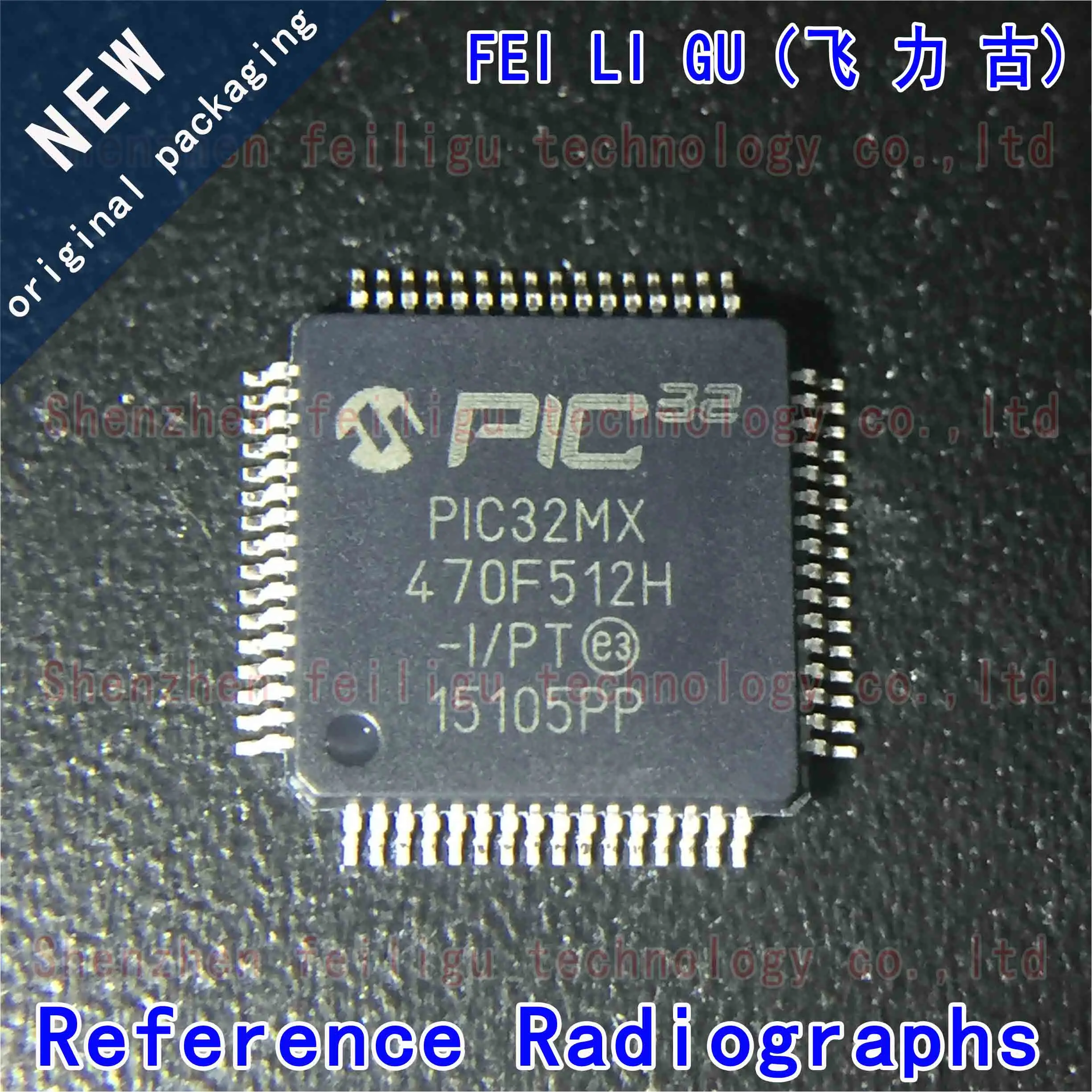 

1~30PCS 100% New original PIC32MX470F512H-I/PT PIC32MX470F512H package: TQFP64 32-bit microcontroller MCU/MPU/SOC chip