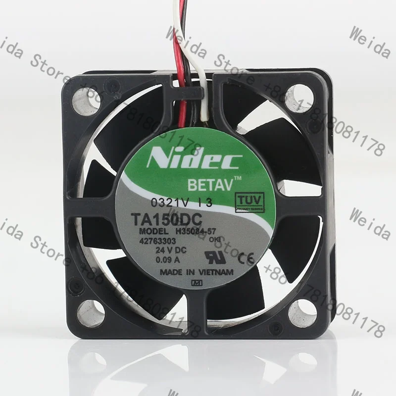 

Original Nidec H35084-57 4015 three-wire silent 4CM 24V double ball bearing 0.09A variable frequency converter cooling fan