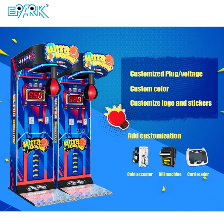 Amusement Coin Operated Games Punching Ultimate  Maquina De Boxeo Electronic Tickets Redemption Arcade Boxing Punch Machine