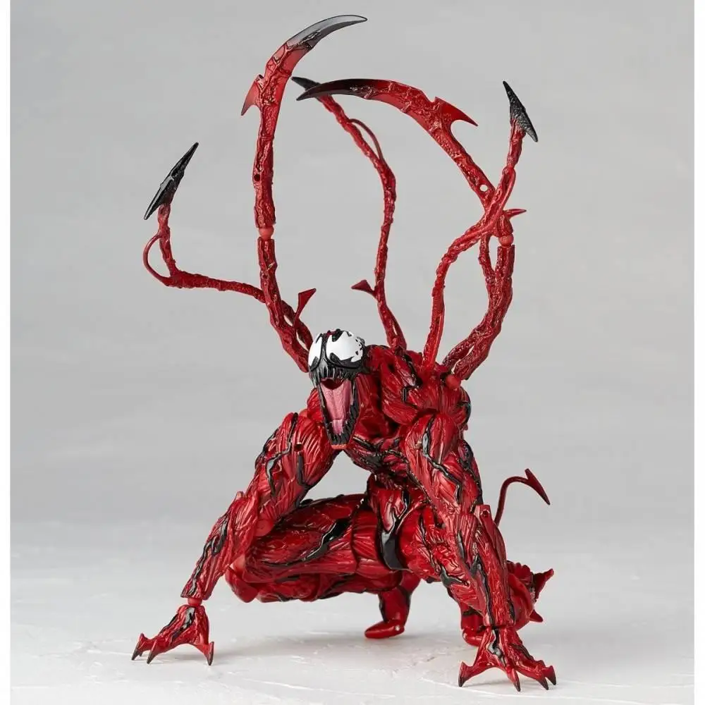 AMAZING YAMAGUCHI Carnage Venom Spider Man Marvel legends Action Figure Joint Movable Change Face Statue Model kids for Toy Gift