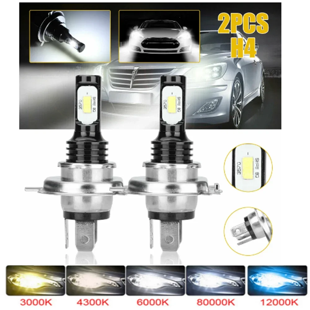 

Pop 2Pcs H4 H7 LED Car Headlight H11 H8 H9 Car Fog Light 9005 HB3 9006 HB4 H1h3 H16JP Led Lamp Day DRL Light Auto 6000K 12V 24V
