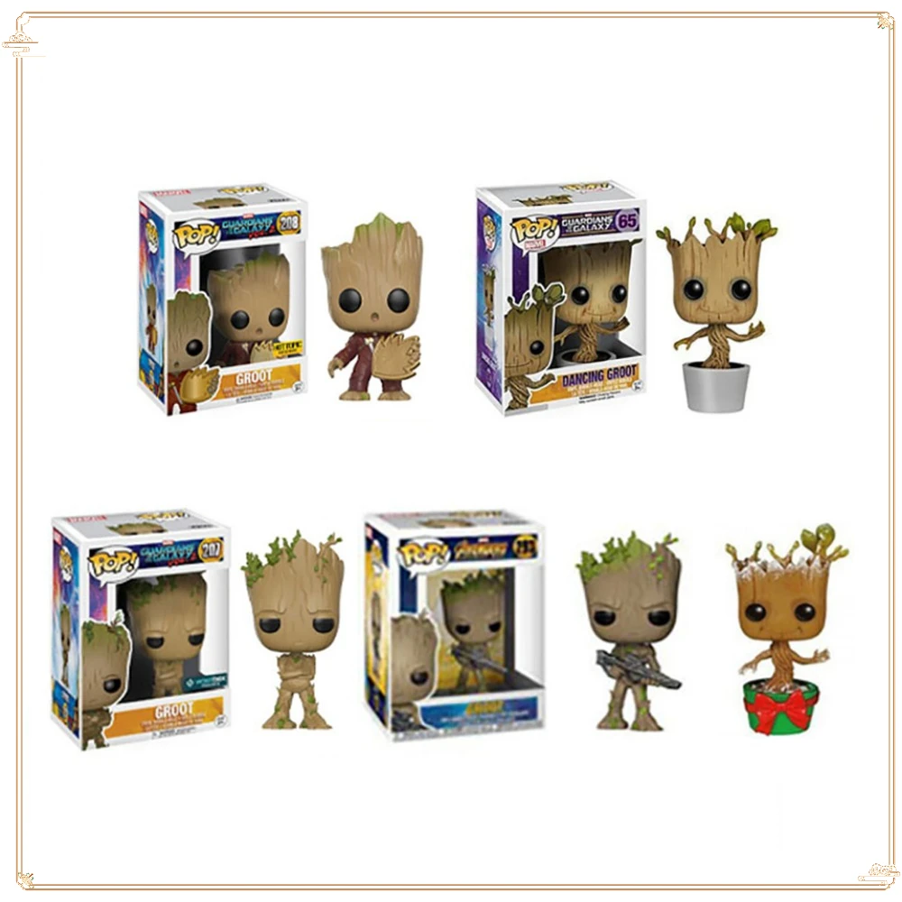 

FUNKO POP Guardians of The Galaxy Toy Figures Groot Doll Models Funny Birthday Collection Handmade Toys Creative Festival Gifts