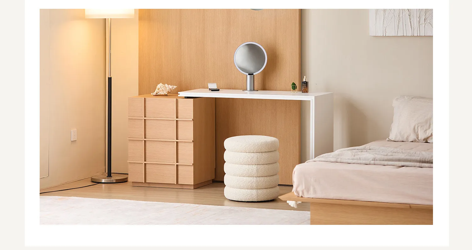 Dresser Minimal small apartment log chest integrated solid wood bedroom three bucket dressing cabinet