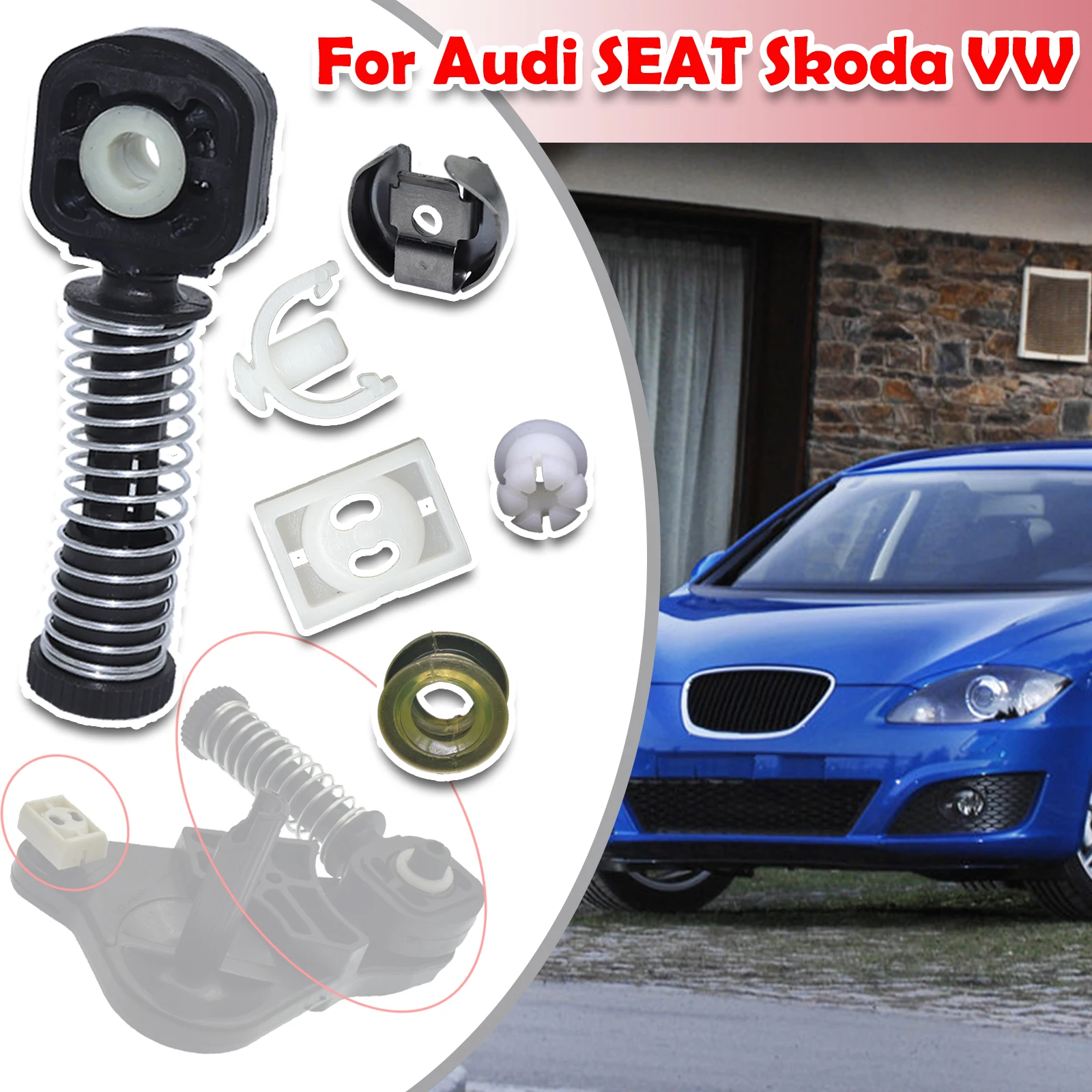 For Seat Gear Shift Linkage End Bowden Cable Catch Selector Shaft Collect Manual Gearbox Fix Shifter Lever Adjuster Repair Kit