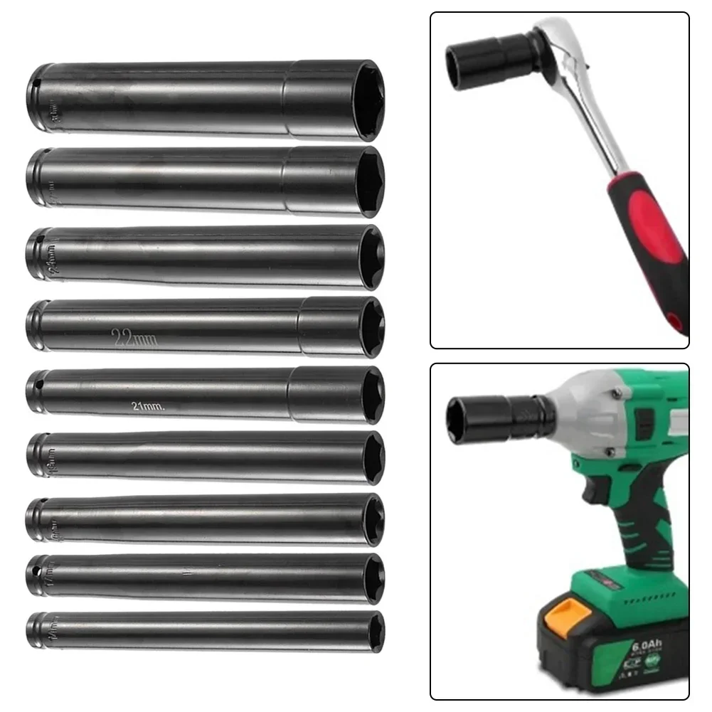 Imagem -02 - Impacto Profundo Chave Sextavada Cabeça de Soquete Adaptador de Unidade Overlength Impacto Elétricos Chave Sextavada Soquete Ferramenta Especial 200 mm
