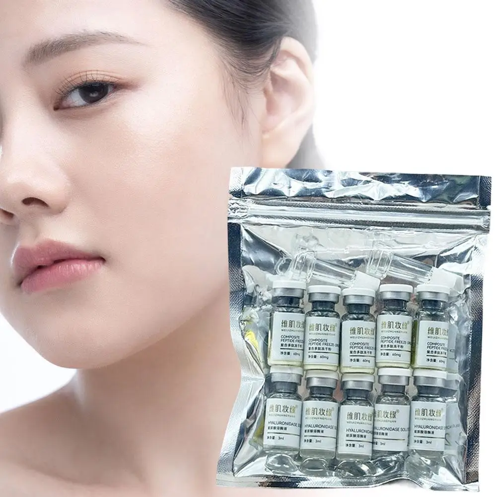 Single-Use Freeze-Dried Powder & Essence Dual Chamber High Activity Anti-Aging Firming Brightening Portable Travel Skincare