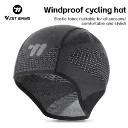 WEST BIKING Knitted cycling hat All-season Windproof Elastic Breathable Bike Helmet Liner Ear Protection Cap Cycling Gear