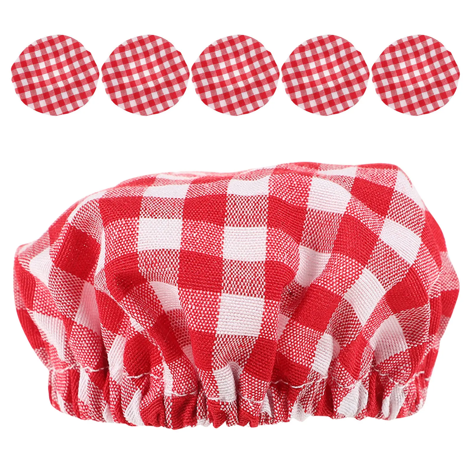 

Набор из 6 тканевых чехлов для банок: клетчатые, эластичные, моющиеся, для ферментации, для банок Мейсона, мисок и кастрюль