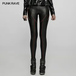 PUNK RAVE Donna Gotico Sexy Basic Semplice Legging Personalità Casual Street Wear Leggings facili da abbinare Abbigliamento donna