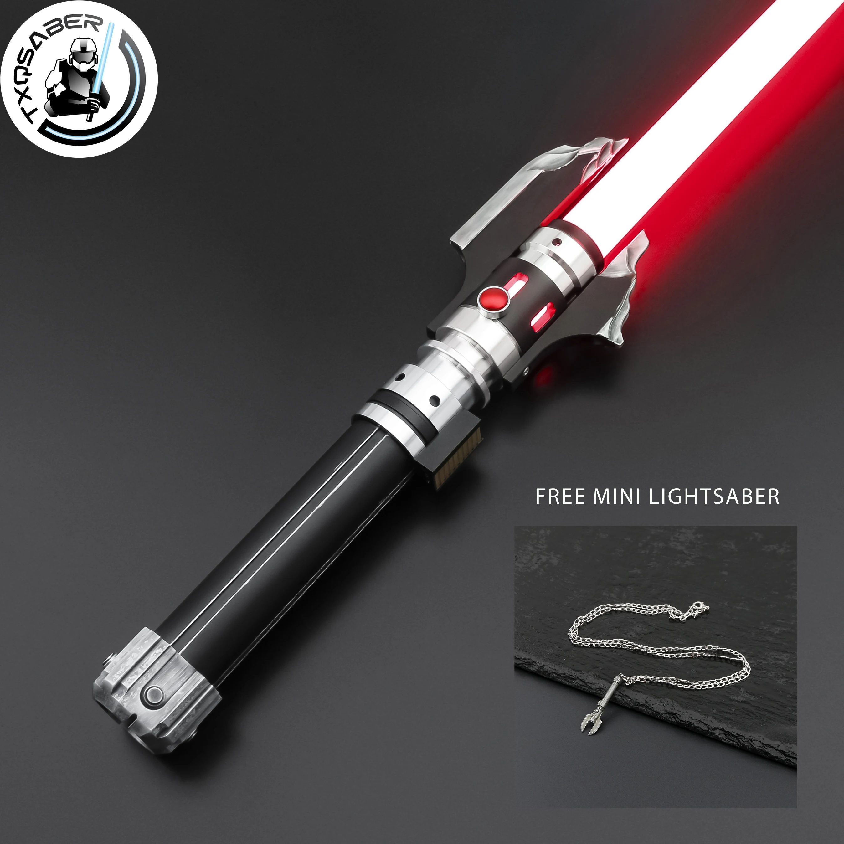 

TXQSABER Replica Darth Malgus Lightsaber Laser Sword Neo Pixel RGB Metal Hilt Jedi Heavy Dueling Smooth Swing Lasersword Toys