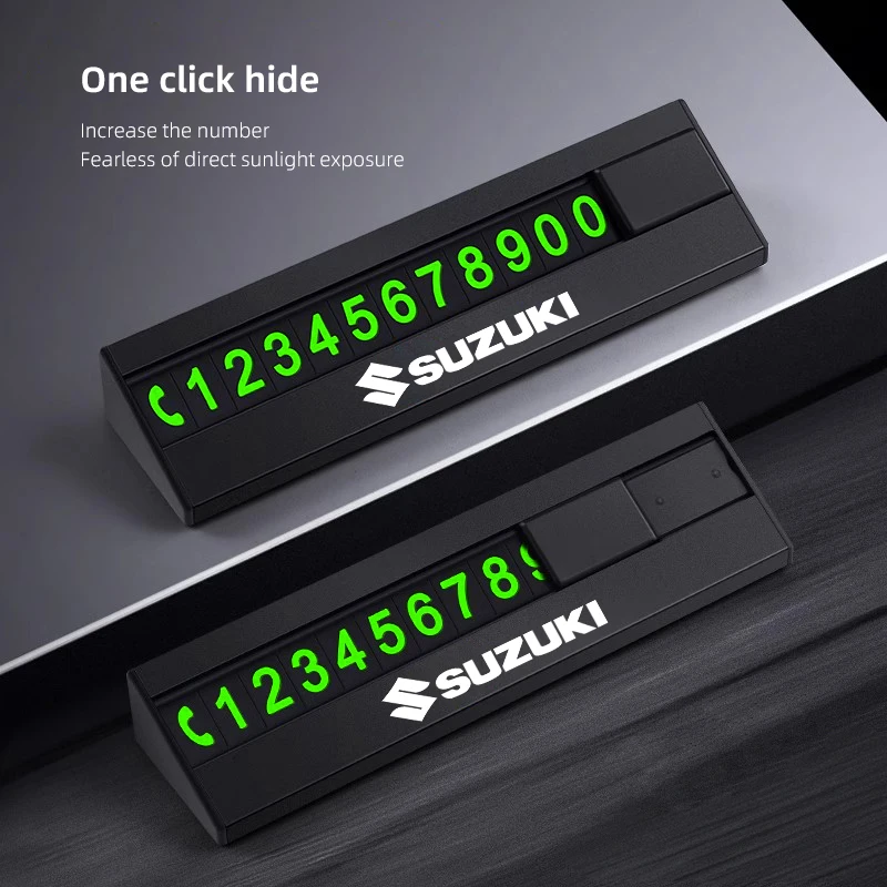 

Car Parking Phone Number Plate Holder Car Interior Accessories For Suzuki Jimny Samurai Vitara Swift Baleno SX4 Ignis Alto DZire