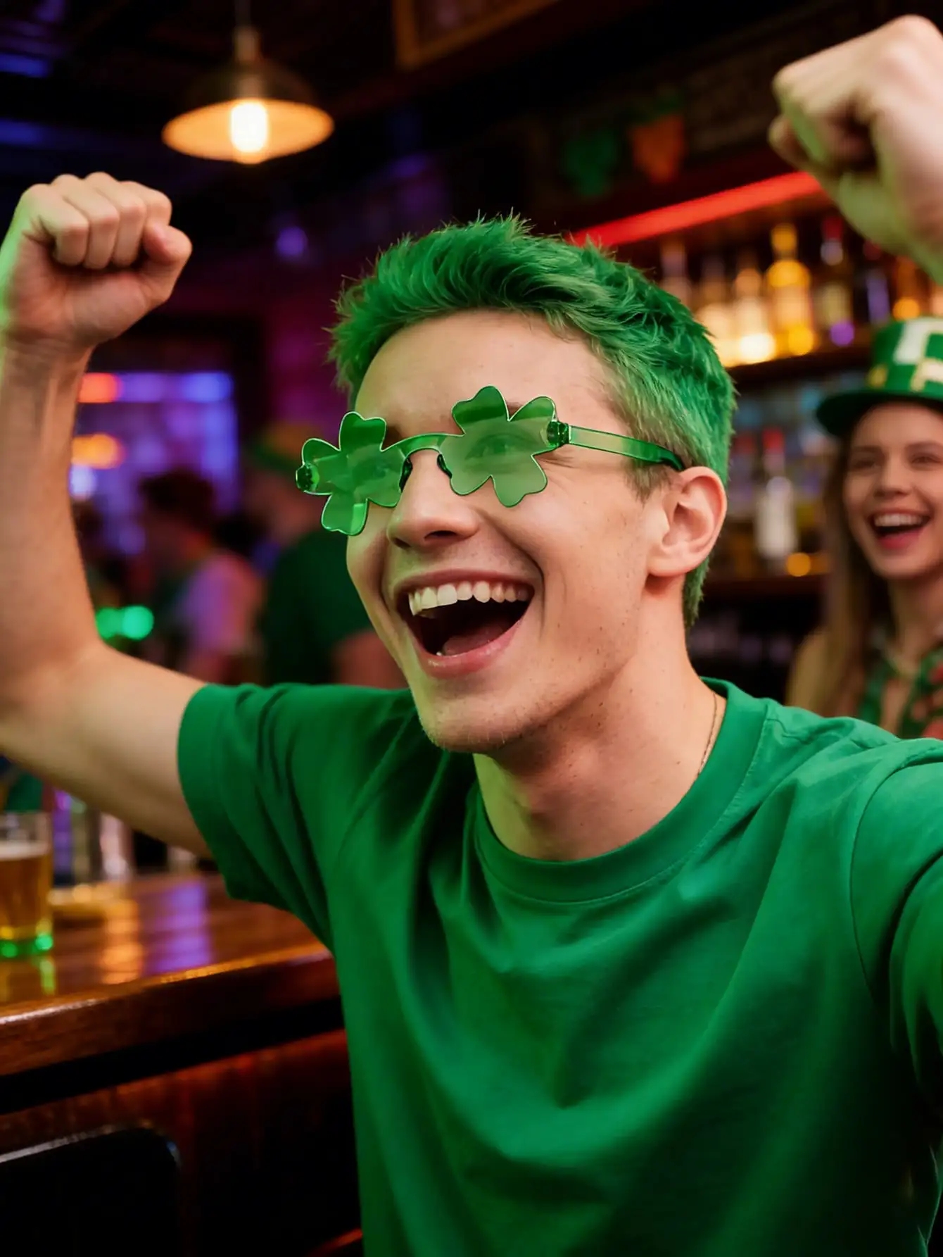 12/6/1 Pair St. Patrick's Day Four-leaf Clover Glasses Party Supplies Baby Shower Event Accessories Four-leaf Clover Eyewear view 4