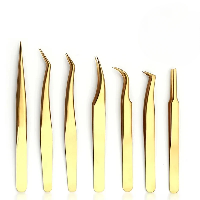 Tweezers False Eyelash Extensions Personal Curved Strip Eyelashes Brow Clamps Makeup Tools Tweezer Craft Ceramics Tools