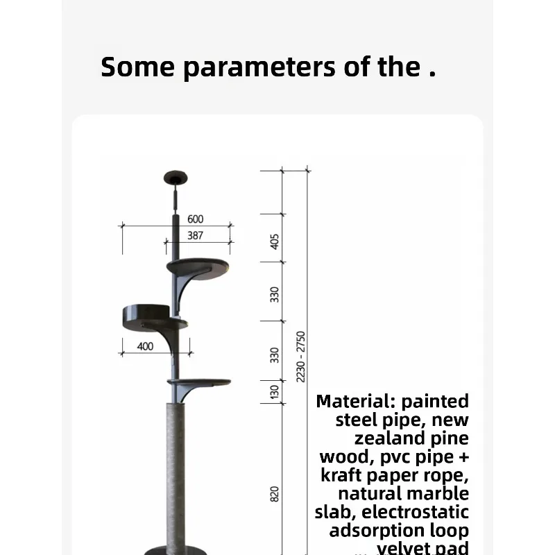 Solid wood cat climbing frame High-rise Tongtian pillar does not occupy an area of  frame nest Cat jumping platform