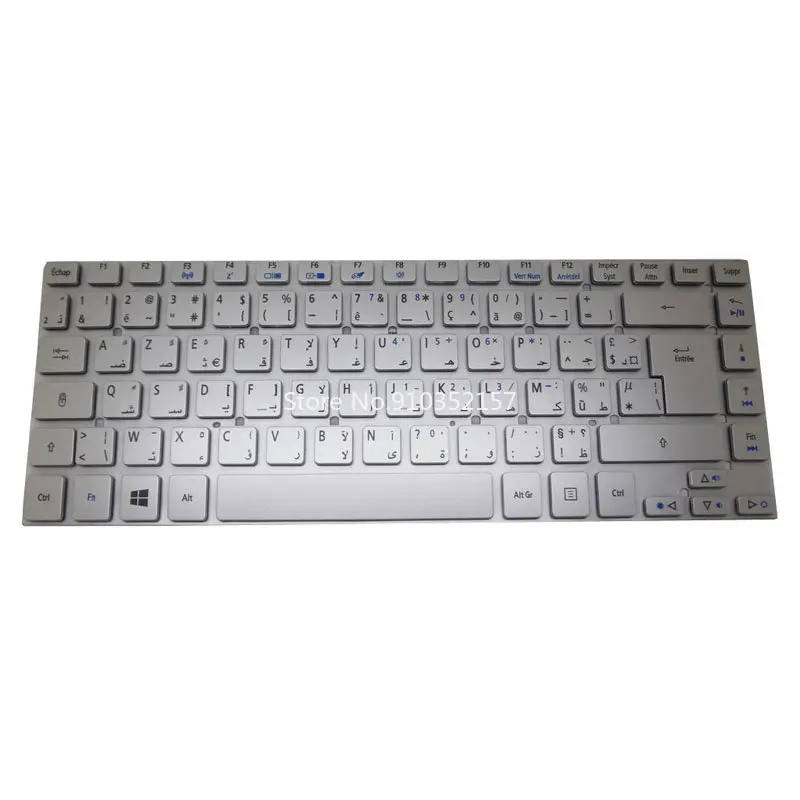 Arabia AR ARFR Keyboard For ACER V3-472G V3-472P V3-472PG ZQS V3-431 V3-471 V3-471G V3-472 V121646CS2 AEZQSQ00110 Silver