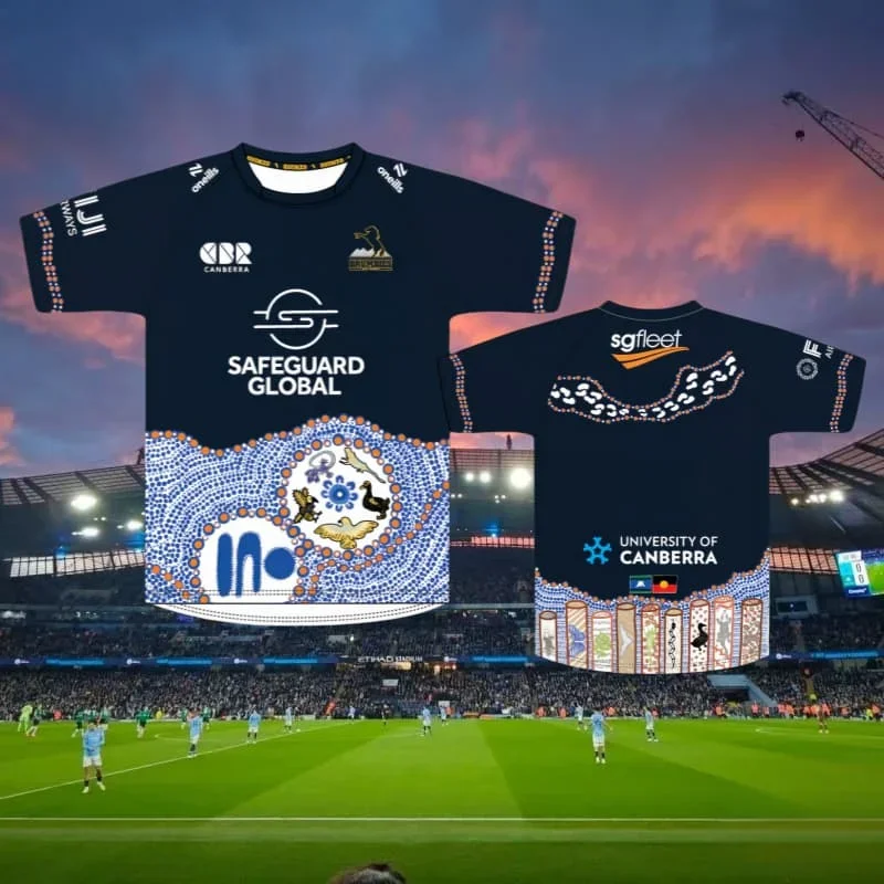 

2025 New Arriavl Australian Super Rugby Replica Rugly Jersey BRUMBIES Mens Home Jersey Oversized 3D Printed Sports Tops Moto