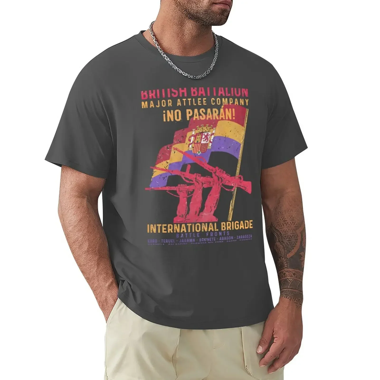 British Battalion - No Pasaran V02 T-Shirt blanks for a boy big and tall t shirts for men