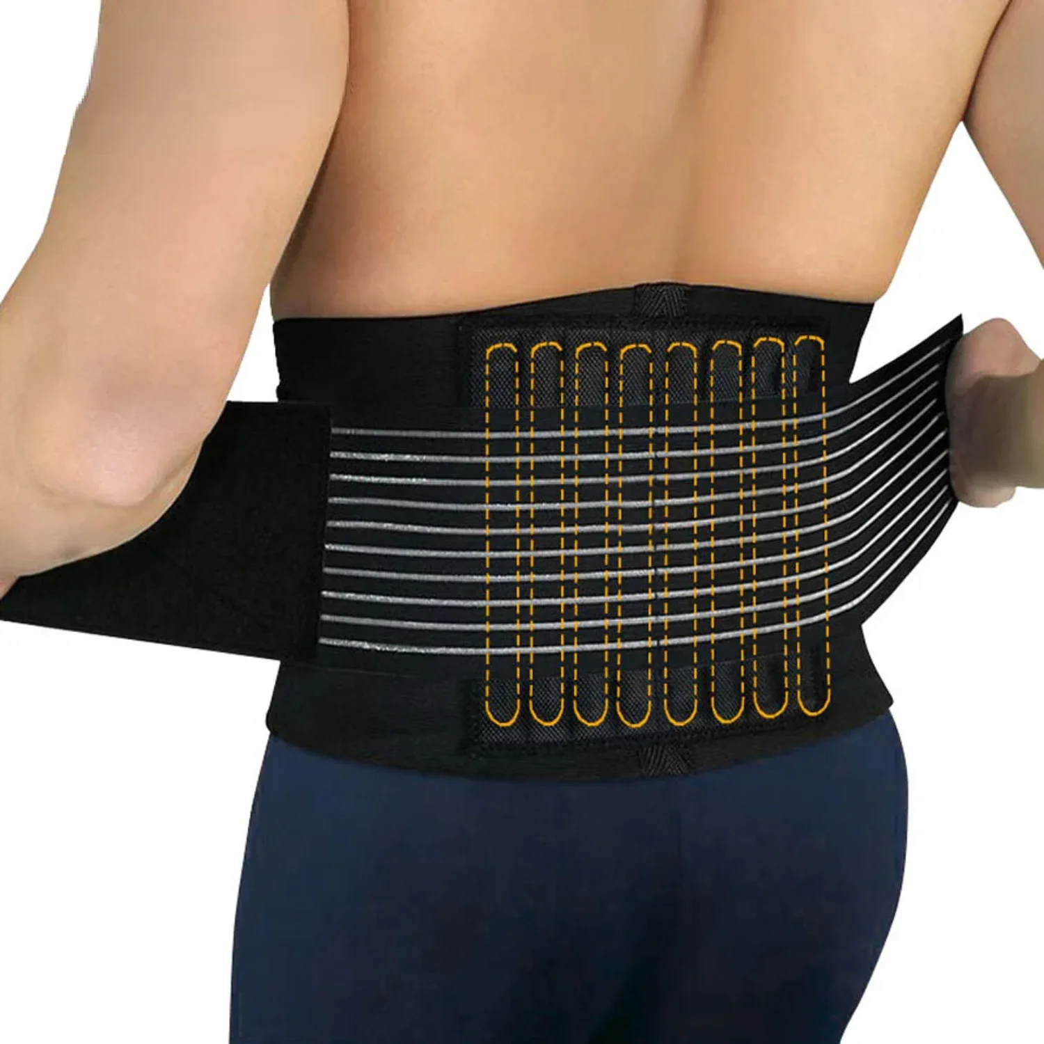 

1PCS Lumbar Support Waist Pain Back Injury Supporting Brace Fitness Weightlifting Belts Sports Safety Corrector