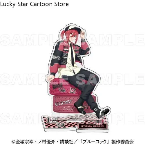Anime BLUE LOCK Chigiri Hyoma Nagi Seishiro Reo Rin Genuine Cosplay Racecar Acrylic Standing Sign Game Figure Stand Xmas Gift