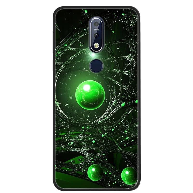 حافظة لهاتف نوكيا 5.4 من السيليكون الناعم غطاء خلفي للهاتف من البولي يوريثان الحراري لهاتف نوكيا 5.3 حافظة لهاتف نوكيا 5.1 Nokia7.1 Fundas Coque غلاف أسود