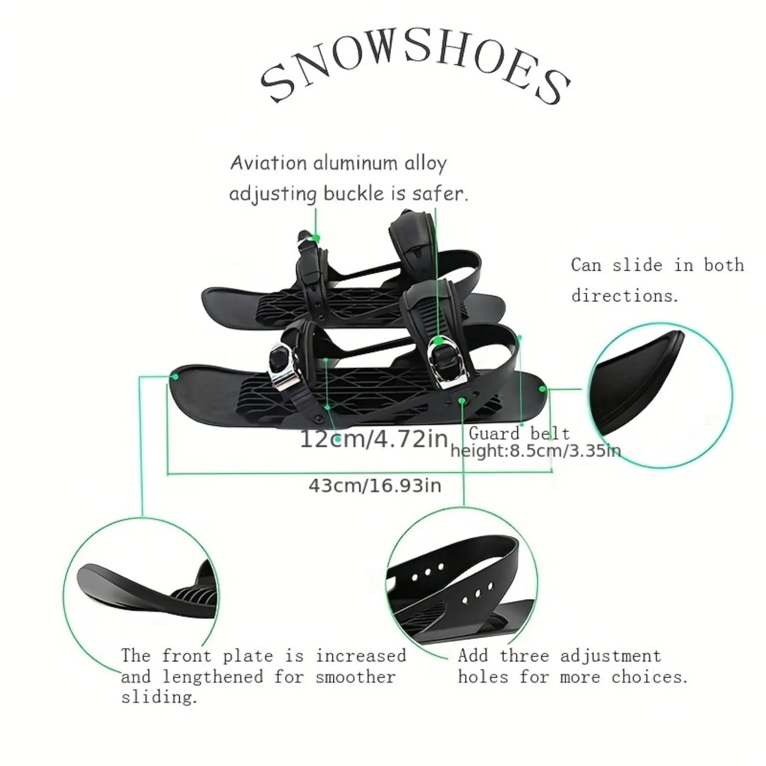 Winter Ski Boots, Snowboard Boots, Mini Snowblade, Mini Snowboards, Snow Shoes For Winter Outdoor Skiing