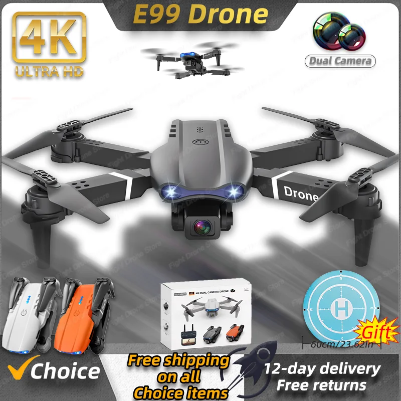 New E99Pro RC Drone 4K Professional Wide Angle Dual HD Camera Obstacle Avoidance 5G WiFi FPV Foldable Quadcopter Toys Apron Sell