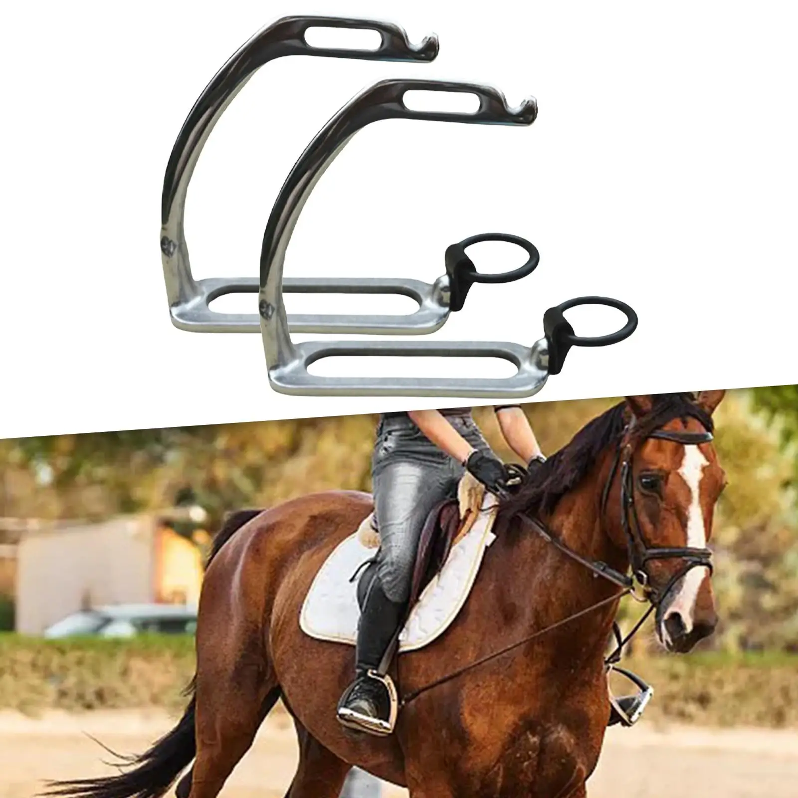 

2Pcs Horse Riding Stirrups Tool Supplies Practical Protection Saddle Horse Pedal for Gift Horsing Equestrian English Riding Men