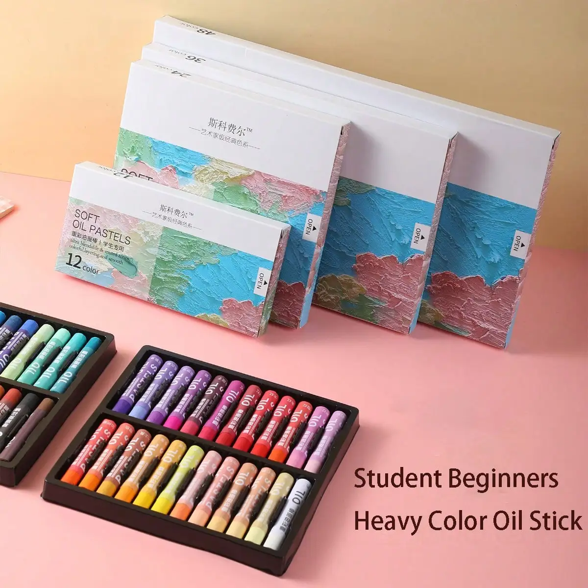 

12/24/36/48 Colors Oil Pastel Set, Super Soft Rich Colors, Wax Crayons. Morandi & Macaron Series. Art Drawing for Students, Back to School Supplies.