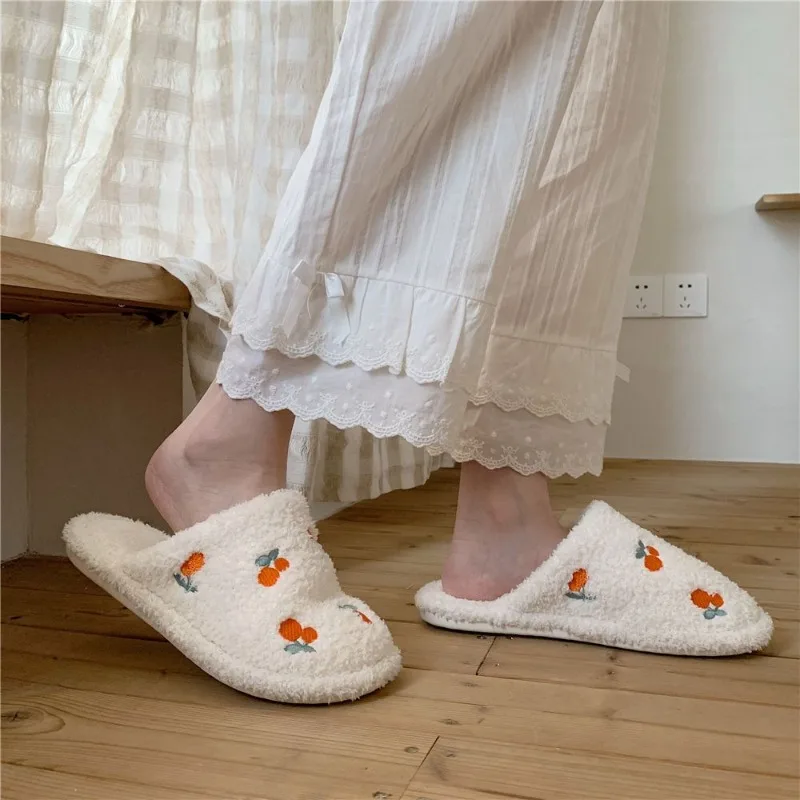 

Winter cotton slippers cute thick bottom warm plush slippers women's indoor home plush parent-child non-slip couple slippers