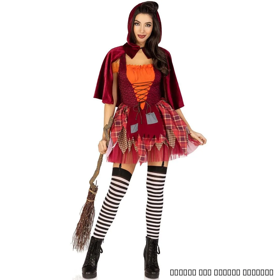 

Костюм ведьмы SXL: Злая Красная Шапочка для Хэллоуина, магическая мантия ведьмы для ролевых игр, женский традиционный этнический наряд для косплея