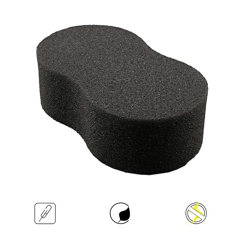 

Double Sided Magic Barber Sponge Hair Brush for Haircuts Weave Curl Sweeping Salon Black Sponge Tool
