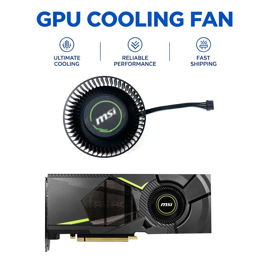NEW Cooling Fan 66MM 4PIN PLB06625B12HH RTX2070 2080 GPU FAN For MSI RTX2080 2080TI 2070 AERO ITX video card fans