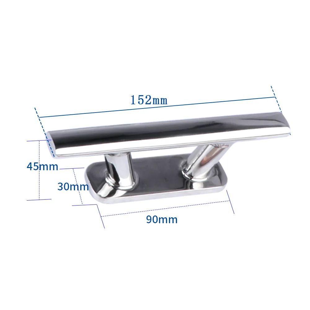 

316 Stainless Steel Hollow Mooring Cleat, Double Bitt Marine Dock Cleat for Yacht Boat Pontoon, 8/10/12 Inch