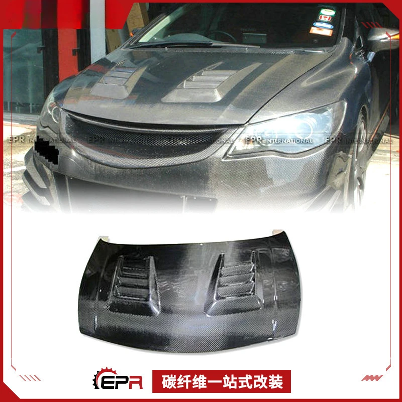

For Honda 8th Gen Civic FD2 (J's Racing Model) - Carbon Fiber JDM Front Engine Hood (Modification)