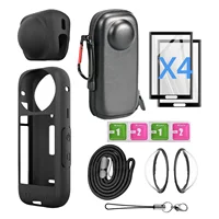 Para Insta 360 X4 Kit de accesorios protectores de cámara Protector de lente/cubierta protectora de silicona/protectores de pantalla/funda de cámara