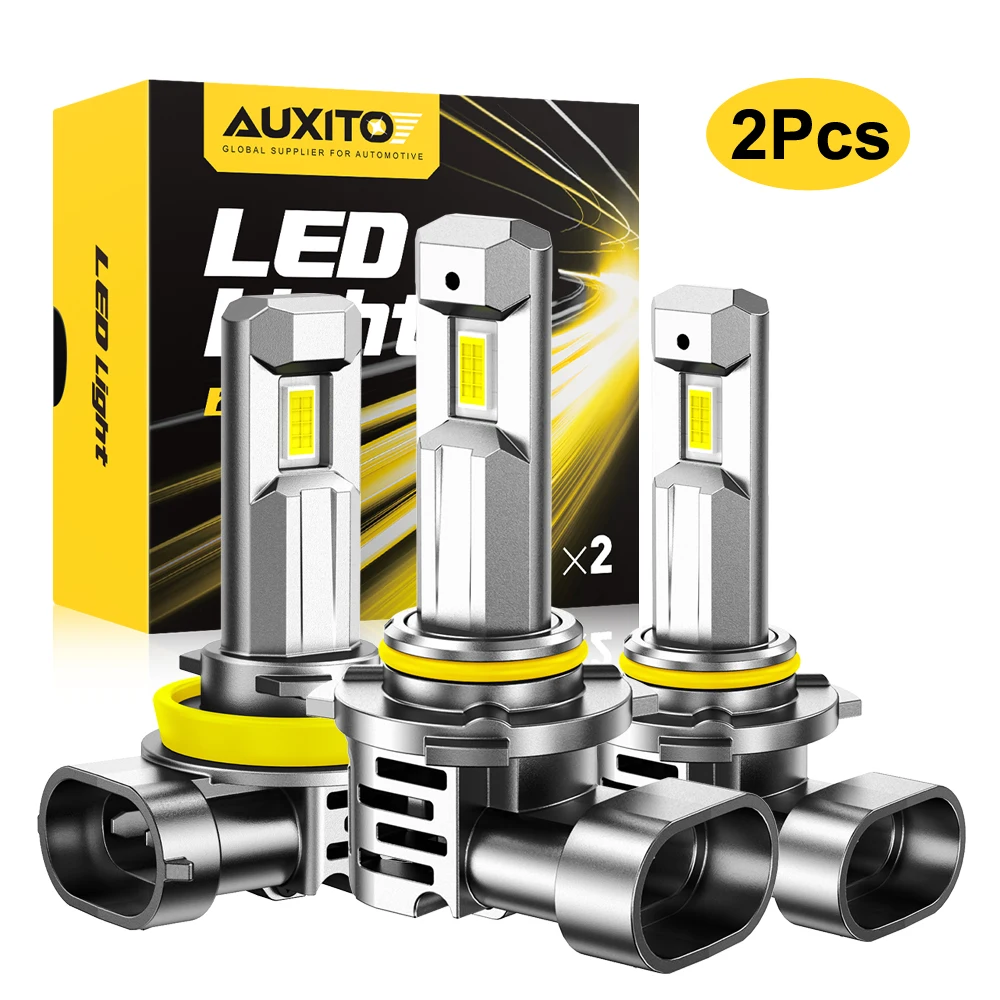 AUXITO 30000LM Lâmpada LED Super Brilhante H11 H8 H9 Canbus para Farol 9005 HB3 9006 HB4 9012 HIR2 Lâmpada Automotiva LED Turbo 6500K 12V 2 Peças