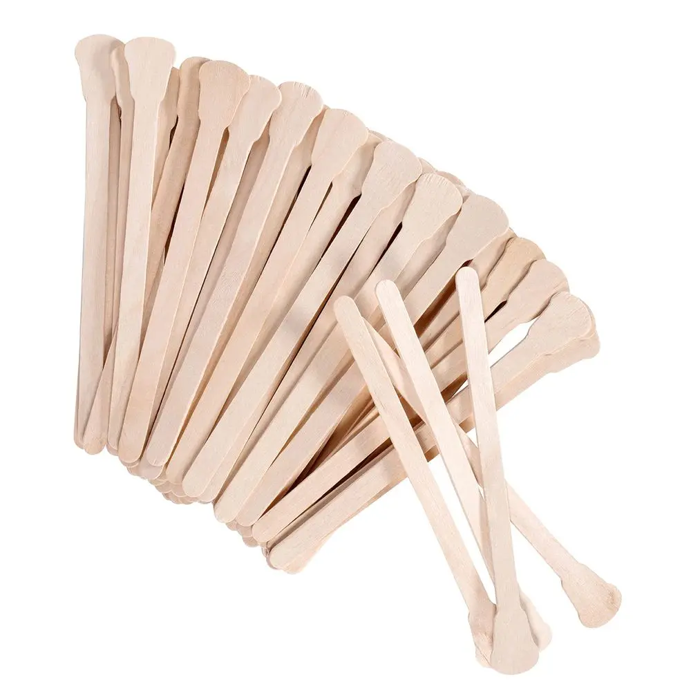 Tongue Depressor Wooden Body Beauty Tool Body Hair Removal Sticks Face Wiping Wax Tool Wax Sticks Waxing Applicator Sticks