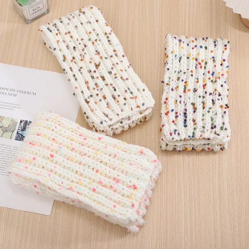 2024 New Product Rainbow Bean Thread Scarf Thread Hand Woven DIY Rainbow Sugar Hand Mixed Thread Woven Scarf Hat Sweater