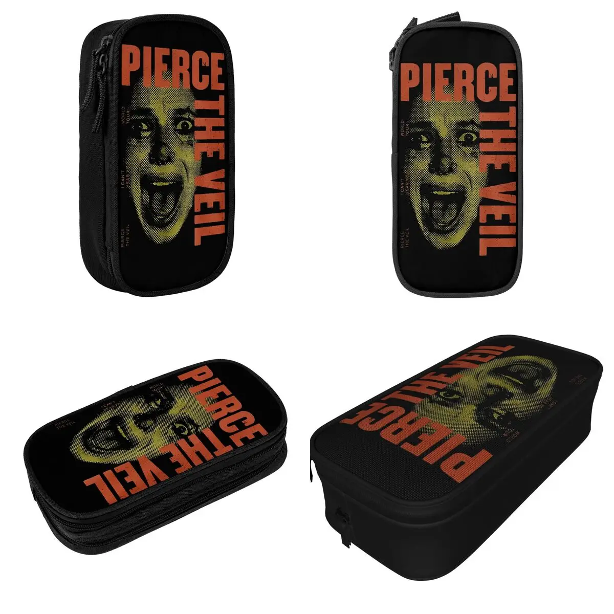 Pierce The Veil 2025 Tour Pencil Case New Rock Music Pen Box Pencil Bags Kids Large Storage Office Zipper Pencilcases