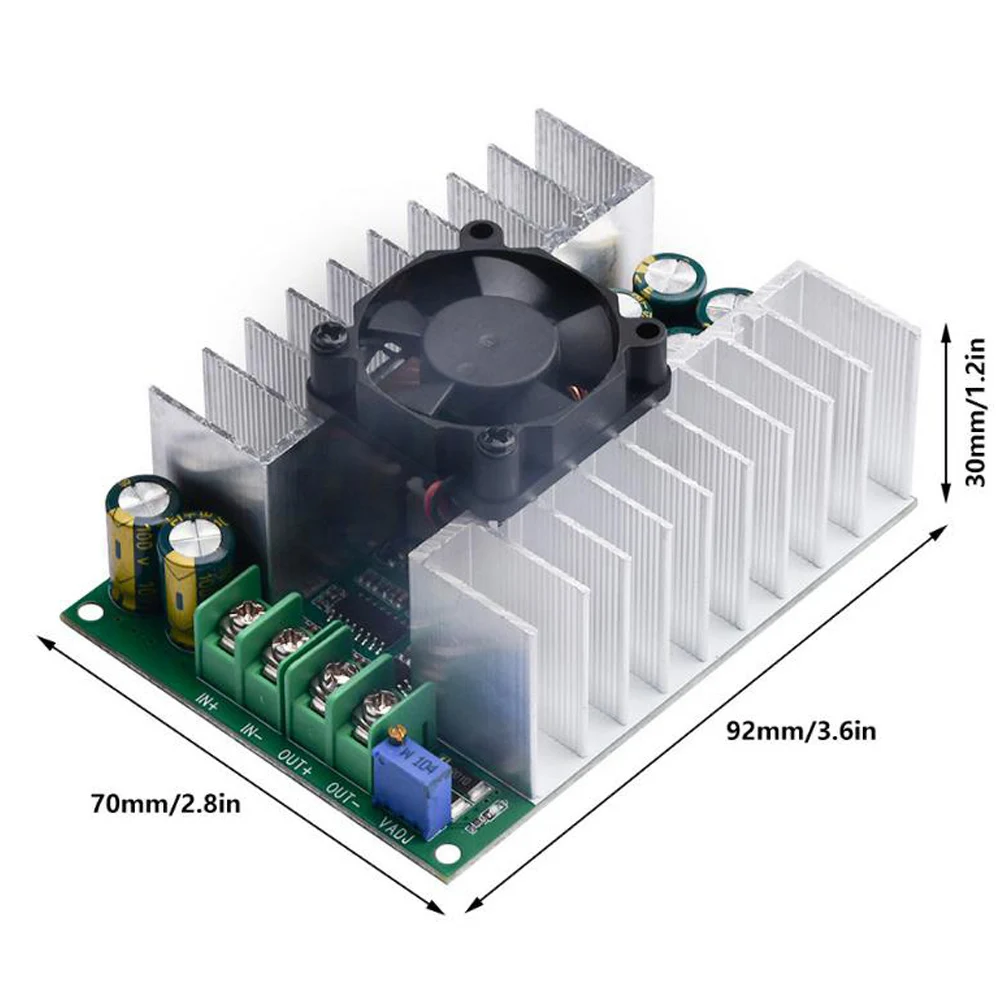 500W High Power Converter DC-DC Adjustable Buck Power Supply Module DC12-75V to DC2.5-50V 25A Max Step Down Power Supply Board