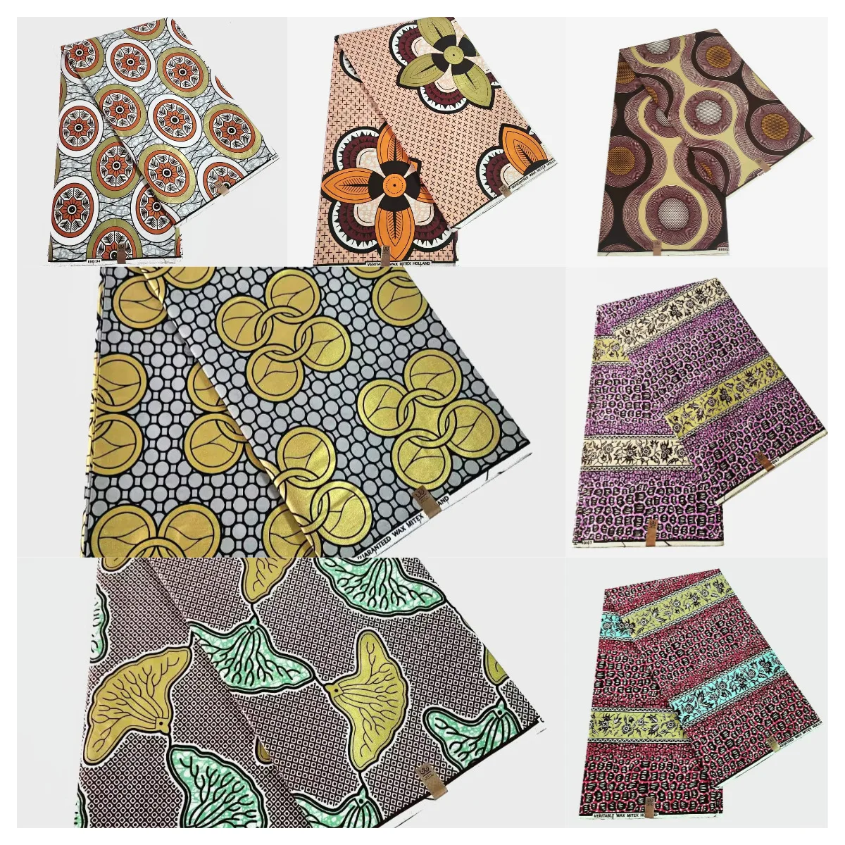 

Newest African Super Wax Golden Fabric Original Dutch Wax Print Loincloth Pagne 100% Cotton Ankara Traditional Grand Batik Cloth