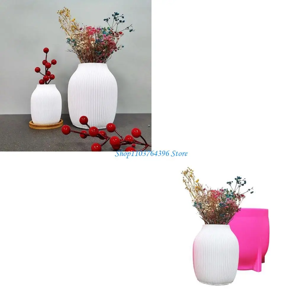 

Многофункциональные силиконовые формы для ваз с полосатым узором, многофункциональные формы из смолы, формы ручной работы для