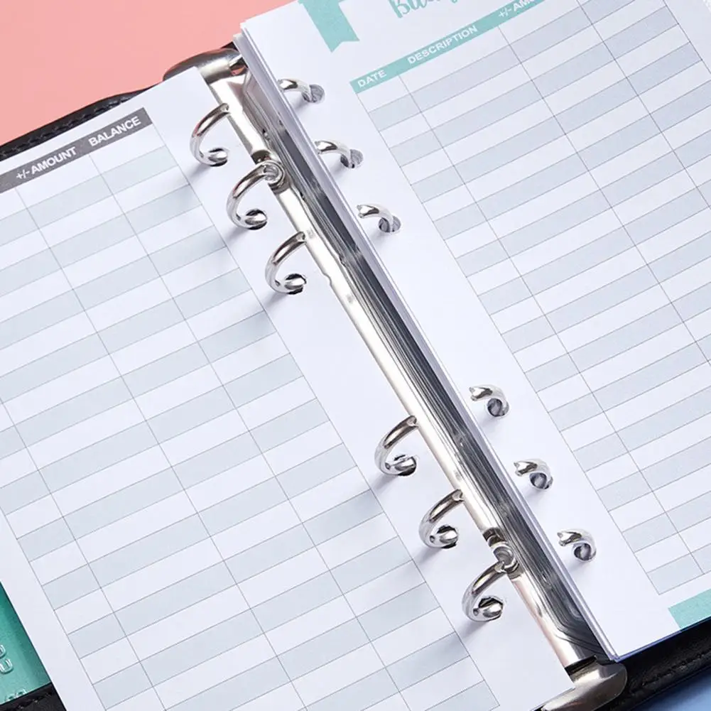 ซองจดหมายเงินสด2023แผนงบประมาณเครื่องผูก6หลุมสำหรับ A6จัดการทางการเงิน