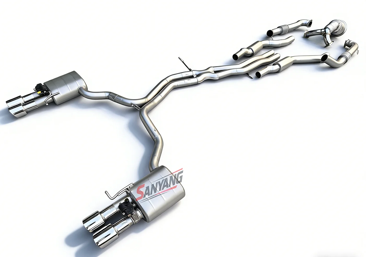 Performance Valve Muffler Catback Exhaust Pipes  S4 S5 B8 B8.5 B9 3.0t Full Exhaust System Sus304 Downpipe  Perfect Sound