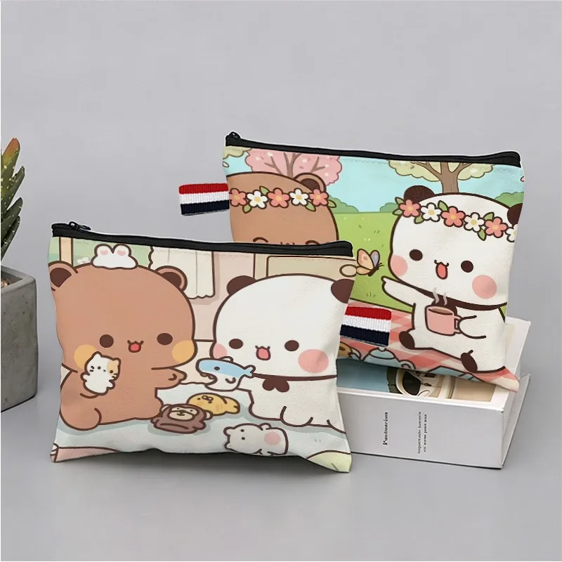 Bubu Dudu Yier Bear Panda Kawaii Purses Cartoon Anime Pattern Wallet Boys Girls Outdoor Portable Purse Birthday Party Gifts New