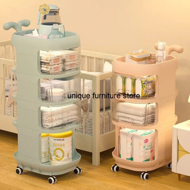 

Simple Trolley Rack Household Living Room Snacks Toys Books Clutter Multi-Layer Storage Rack Kitchen Seasoning Bottle Rack