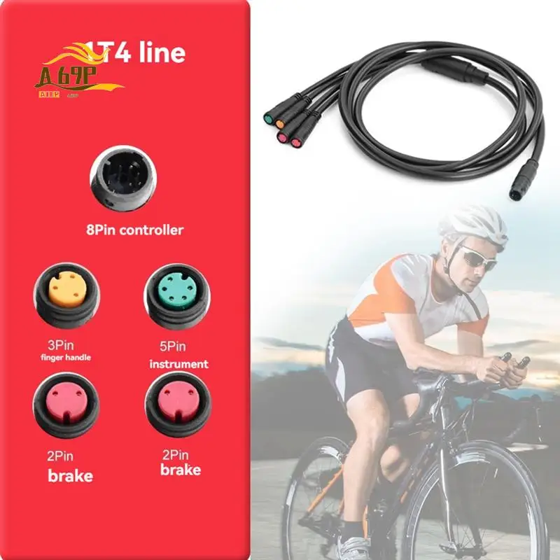 A69P-مقاوم للماء 8Pin الكابل الرئيسي ل دراجة كهربائية تحكم لوحة القيادة كابل توصيل 2PIN + 3PIN + 5PIN لبعض KT تحكم