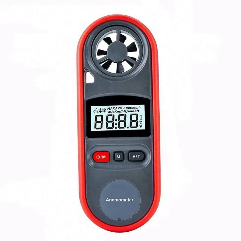 

2-in-1 Hand-Held Anemometer Measuring Air Conditioning Outdoor Wind Speed Temperature Volume Tester Meter Sensing High Precision